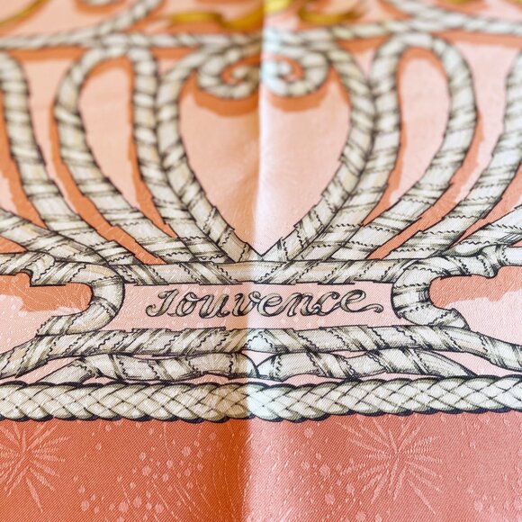 Vintage Hermès Silk Scarf "Jouvence" by Leïla Menchari - Picture 6 of 15